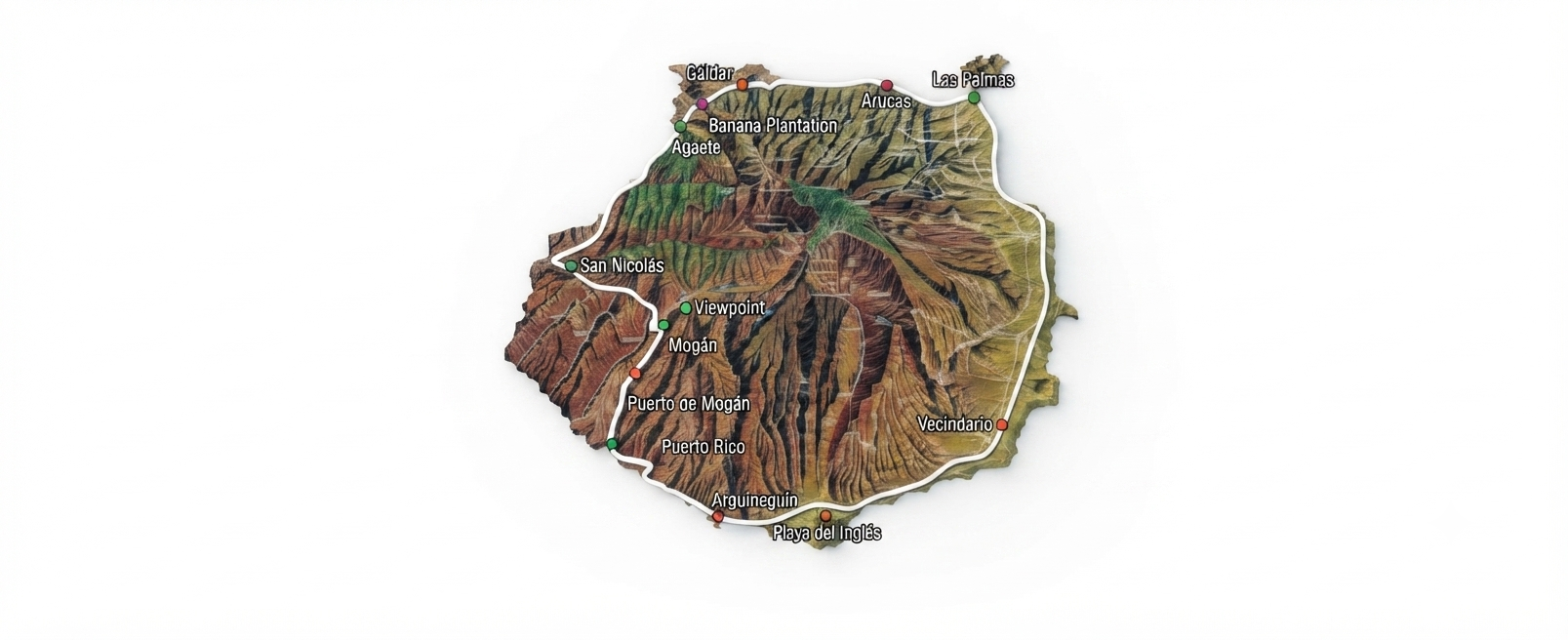 Excursion « Tour de l'île » : Puerto de Mogán, Los Azulejos et Las Canteras