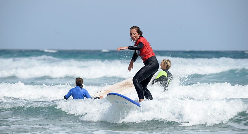 Clase de surf en Lanzarote