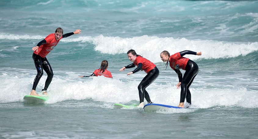 Clase de surf en Lanzarote